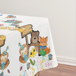 Mesa Toalha de mesa, Feliz Aniversário Urso Amarelo Rap