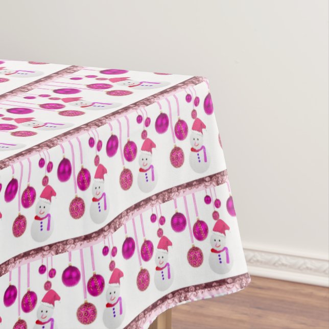 Mesa Toalha de Natal, Boneco de Neve (Posição Original)