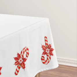 Mesa Toalha de Natal, CandyCane Vermelho e Branco