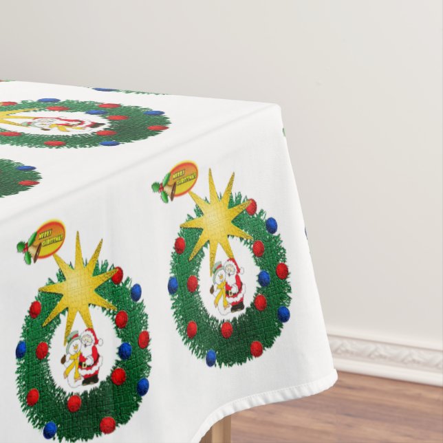 Mesa Toalha de Natal, Feliz Natal (Posição Original)