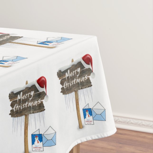 Mesa Toalha de Natal, Feliz Natal (Posição Original)