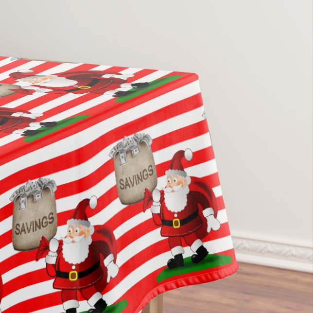 Mesa Toalha de Natal, Feliz Natal, Papai Noel (Posição Original)