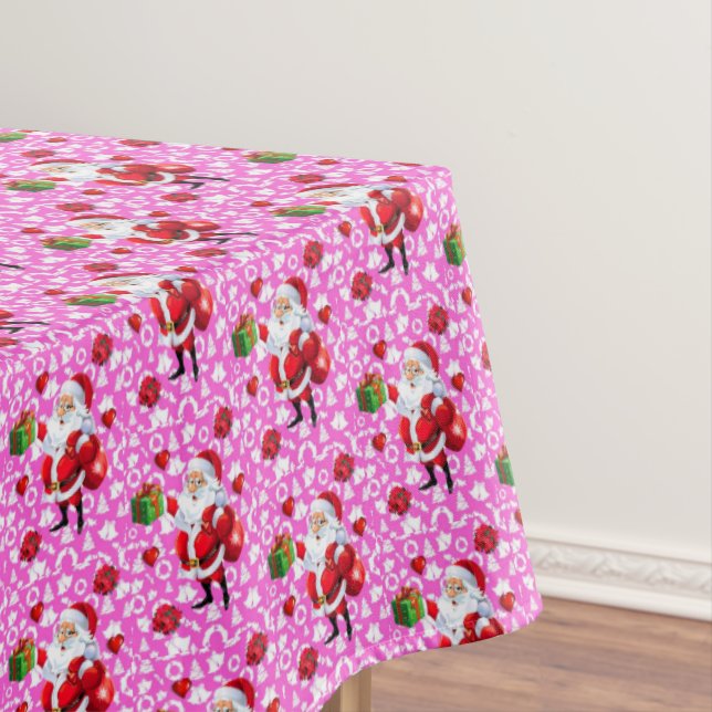 Mesa Toalha de Natal, Papai Noel (Posição Original)