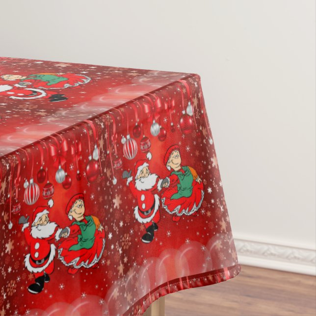 Mesa Toalha de Natal, Papai Noel (Posição Original)