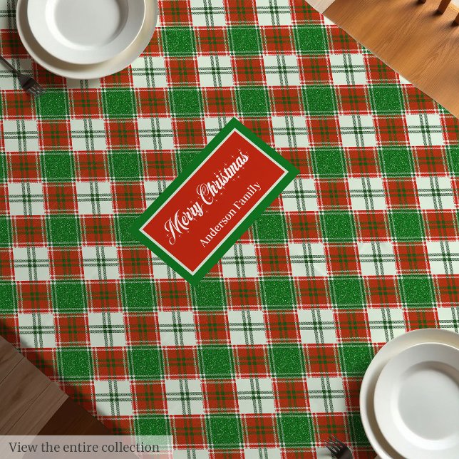 Mesa Toalha de Natal Personalizada Chic Acento de Féria (Custom Christmas Tablecloth Chic Holiday Accent)