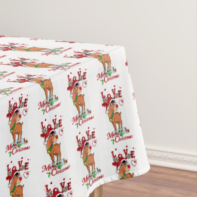 Mesa Toalha de Natal, Rena (Posição Original)