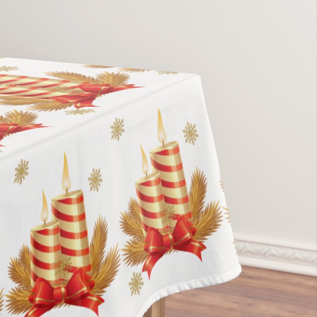 Mesa Toalha de Natal, Vela de Natal (Posição Original)