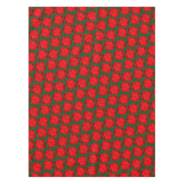 Mesa Vermelho sobre poinsettia verde toalha de férias f