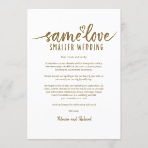 Mesmo Amor Casamento Menor Diminuir Convite de Cas