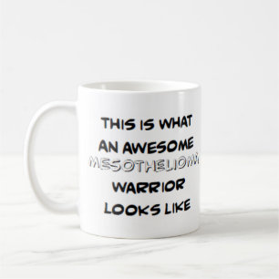 mesotelioma guerreiro, caneca de café incrível