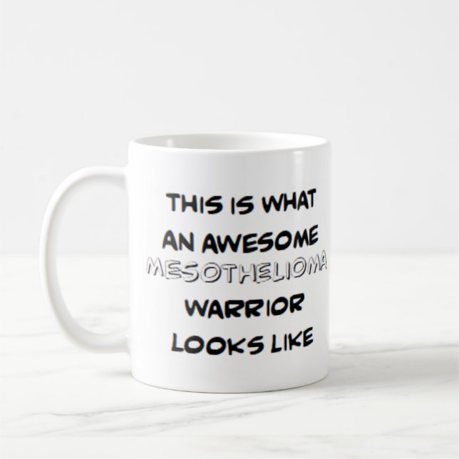 mesotelioma guerreiro, caneca de café incrível (Esquerda)
