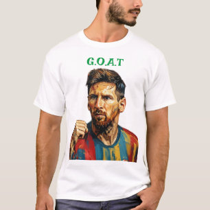 Messi Art T-Shirt - Na moda Soccer Fan Roupa