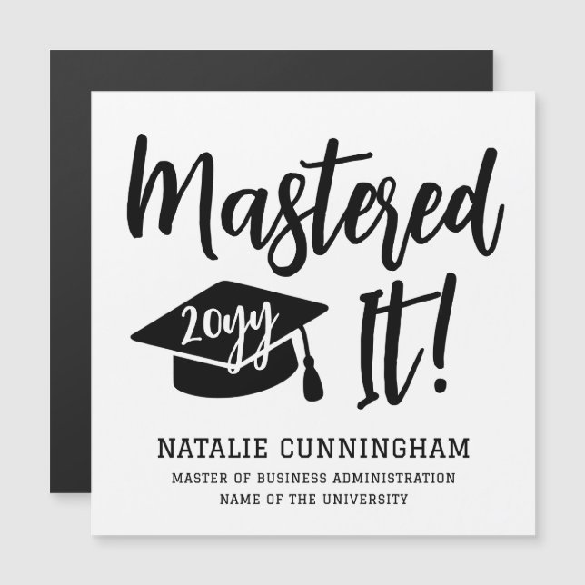 Mestrados Personalizados Graduação Mastered It (Frente/Verso)