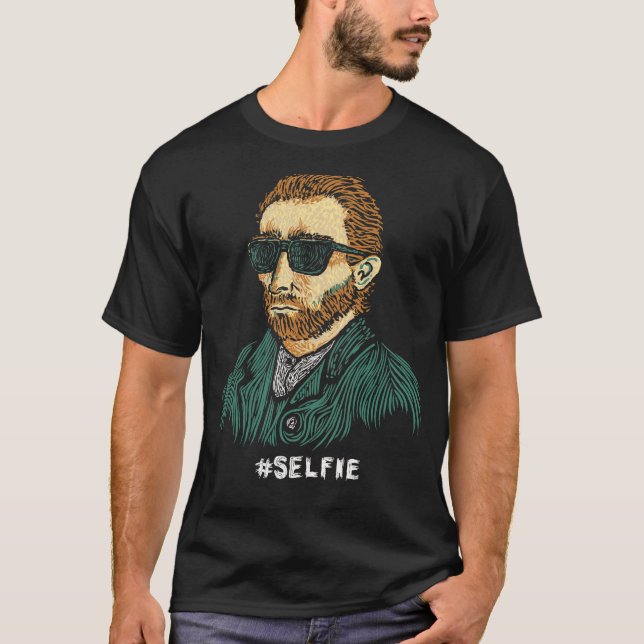 Mestre da camisa engraçada de Selfie | Van Gogh (Frente)