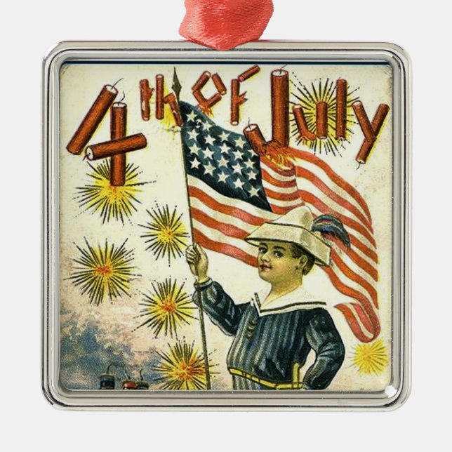 Metal 4 de julho ornamento (Frente)