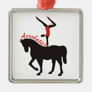 Metal Acrobática no ornamento personalizado de cavalo