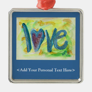 Metal Amar Ornamento do Word com Opção de Texto Person