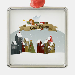 Metal Anjo Natal Ornamento de Árvore Feriada