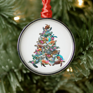 Metal Árvore de Natal Tartaruga Ornamento Árvore de Nata