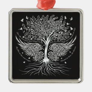 Metal Asas para voar o ornamento da árvore de Natal