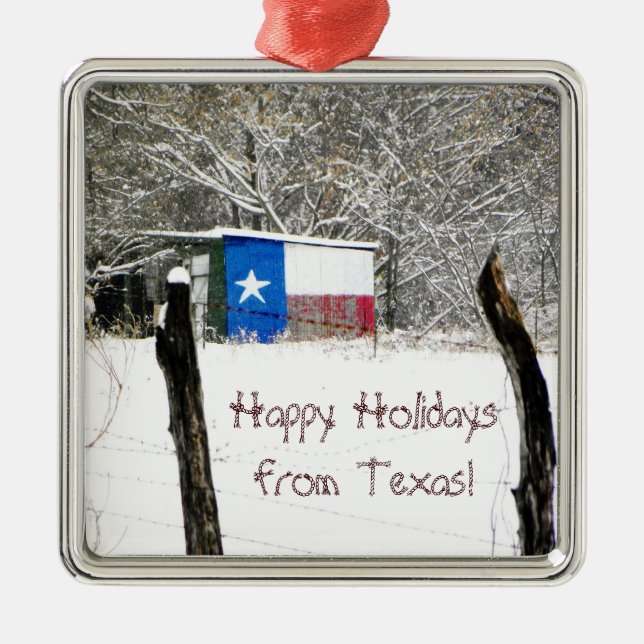 Metal Boas festas do ornamento de Texas (Frente)