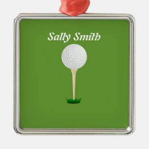Metal Bola de golfe no ornamento verde