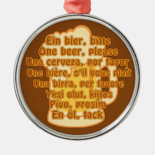 Metal CERVEJA em ornamento personalizado de idiomas