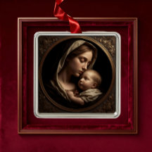 “Círculo de Luz: Madona e Menino” Ornamento