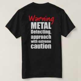 Metal divertido detectando t-shirt - preta - prese