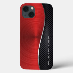 Metal escovado vermelho do rubi/cores favoritas