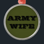 Metal Esposa do Exército de Ornamento<br><div class="desc">Esposa do Exército de Ornamento</div>