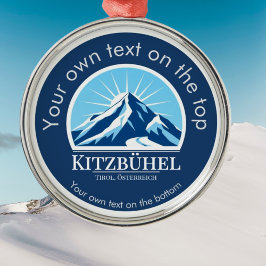Metal Kitzbühel Tirol Áustria medalha de esqui Ornamento