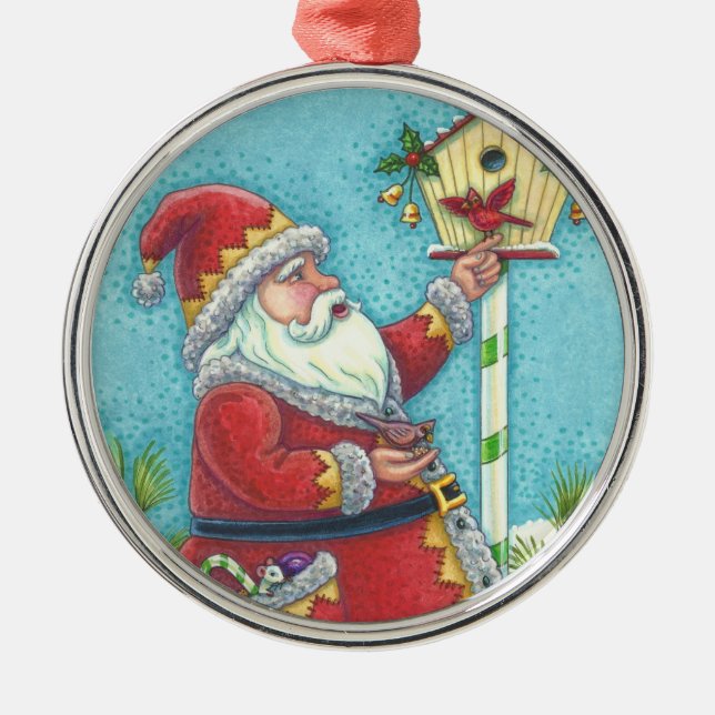 METAL KRIS KRINGLE REDBIRDS NATAL ORNAMENTO DE PRÊMIO (Frente)