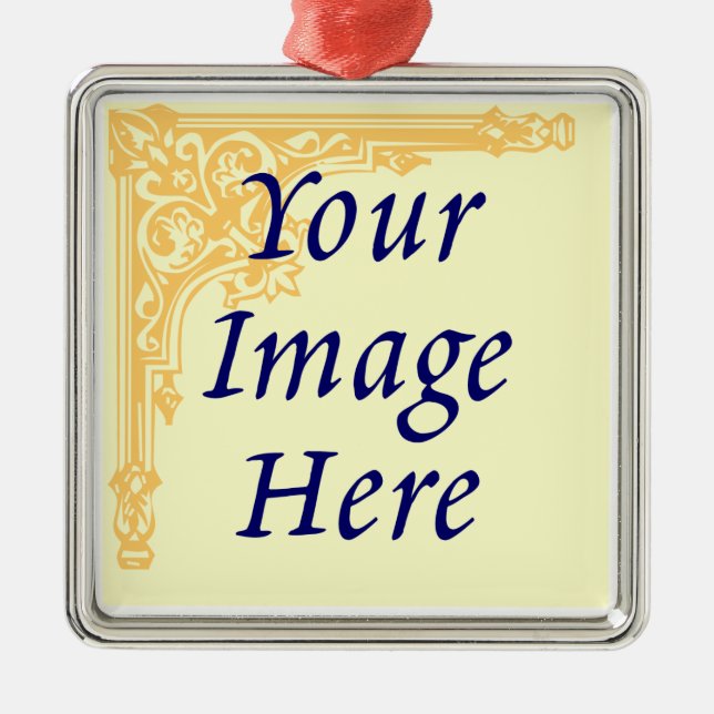 Metal Modelo de Ornamento de Foto Personalizado (Frente)