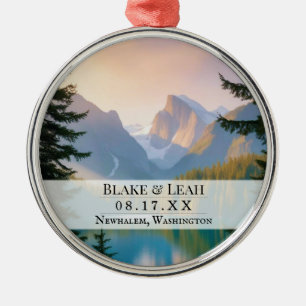Metal Montagem de ornamento de casamento personalizada d