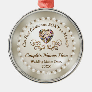 Metal Nosso Primeiro Ornamento de Natal Personalizado
