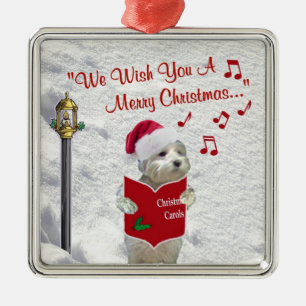Metal O Natal de Westie deseja o ornamento