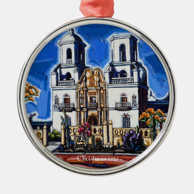 Metal O Ornamento do Natal de San Xavier 2020 (Frente)