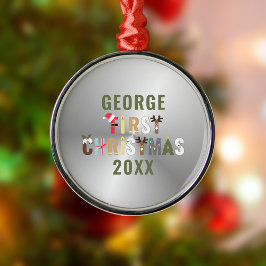 Metal O primeiro guardião de Natal do bebê é o ornamento