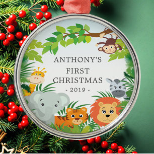 Metal O Primeiro Ornamento de Natal do Baby Animal