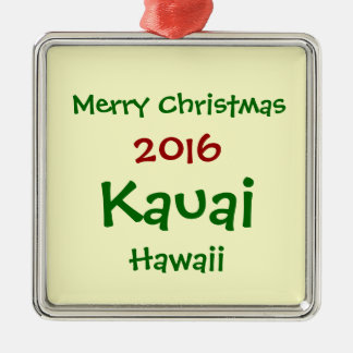 METAL ORNAMENTO 2016 NOVO DO FERIADO DO NATAL DE KAUAI