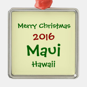 METAL ORNAMENTO 2016 NOVO DO FERIADO DO NATAL DE MAUI
