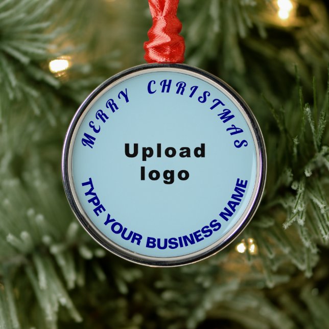 Metal Ornamento à volta azul-claro de Natal comercial (Árvore)