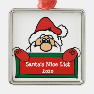 Metal Ornamento agradável da árvore de Natal da lista