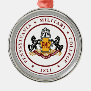 Metal + Ornamento cerâmico com logotipo de selo PMC