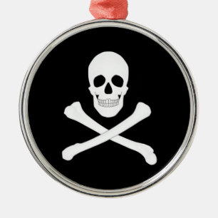 Metal Ornamento cerâmico de bandeira Pirata (Jolly Roger