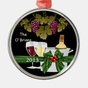METAL ORNAMENTO CHIQUE DOS AMANTES DE VINHO 2013