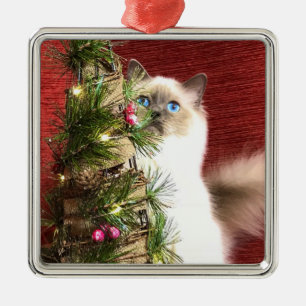 Metal Ornamento da árvore de Natal de Birman