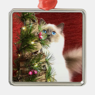 Metal Ornamento da árvore de Natal de Birman