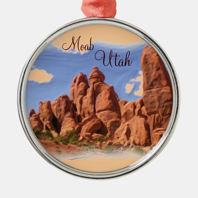 Metal Ornamento da formação de rocha de Moab Utá (Frente)